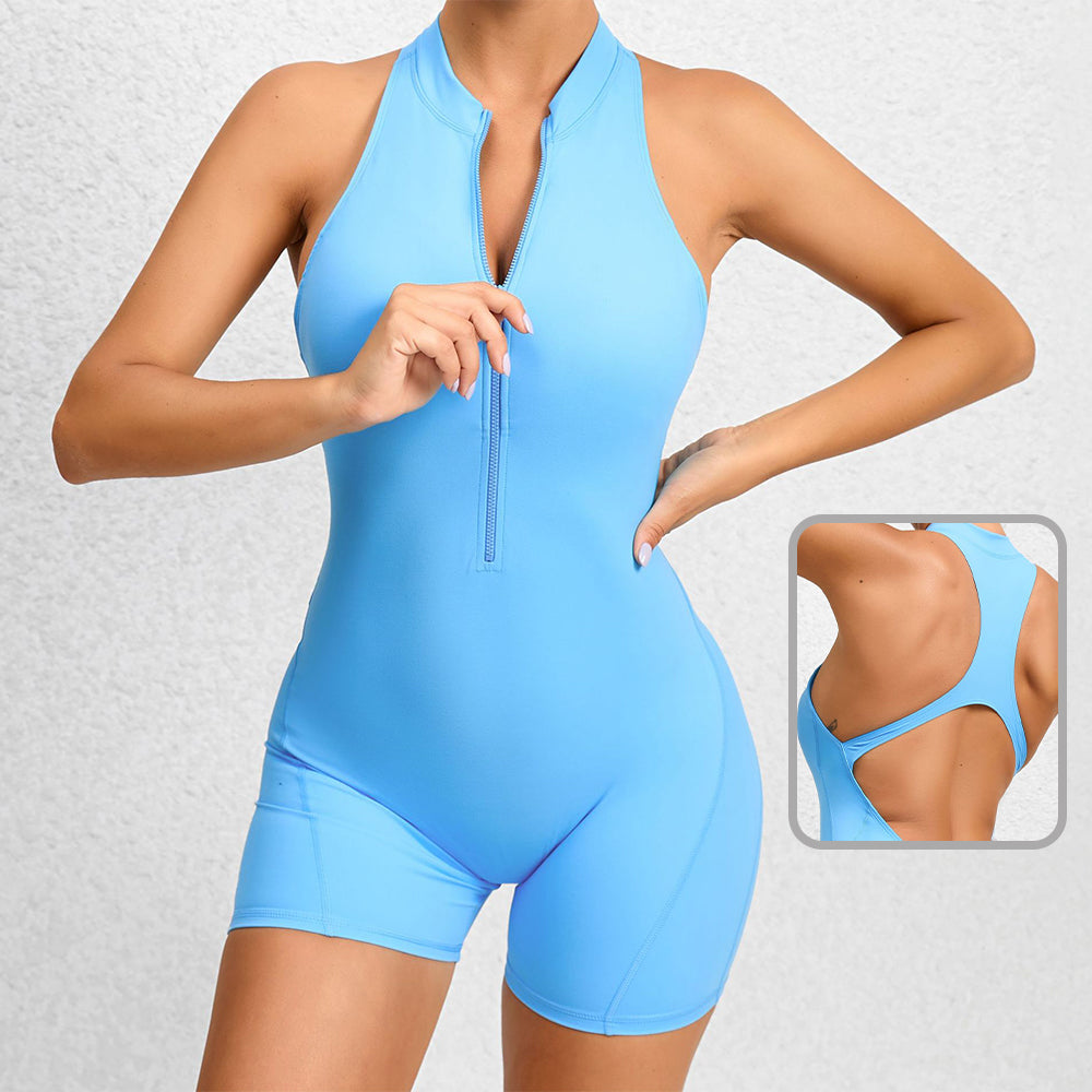 Zippered Yoga Shapewear Jumpsuit
