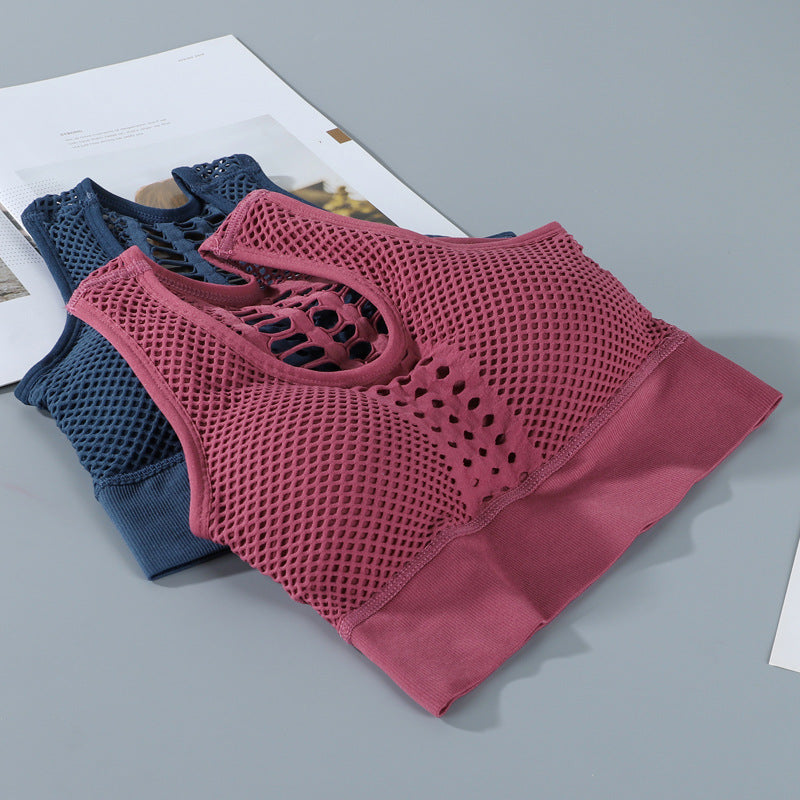 Breathable Mesh Sports Bra